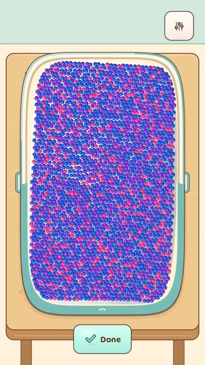 A crunchy slime packed with pink, blue and purple beads